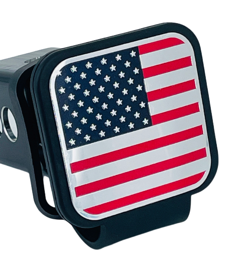 Hitch Cover Plug Cap 3' x 3' Rubber American Flag für 2' Receiver - Patriotic
