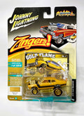 Johnny Lightning 1 64 Diecast Cars 1972 Ford Maverick Gold Flame Street Freaks