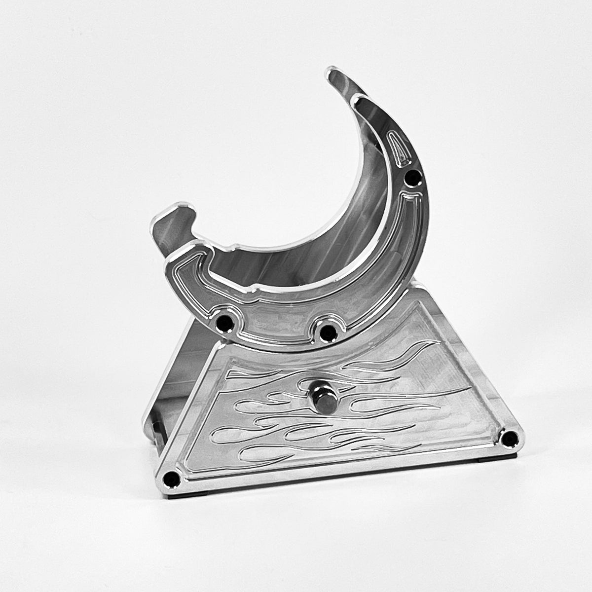 CNC Metal Phone Stand | Hot Rod Flames Design | Car Enthusiast Gift | Made in USA