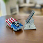 CNC Metal Phone Stand | Hot Rod Flames Design | Car Enthusiast Gift | Made in USA