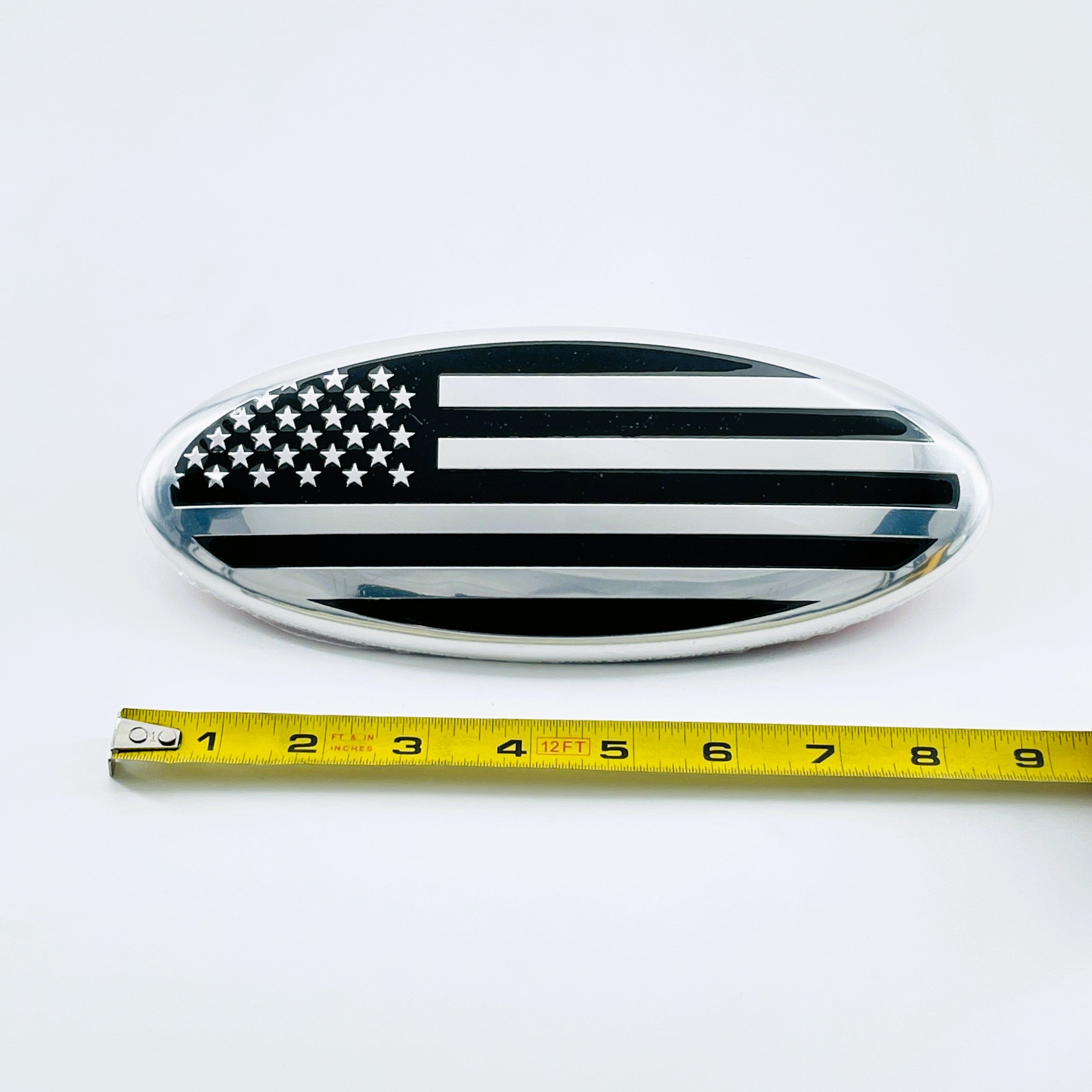 Chrome American Flag Emblem - 9-Zoll-Auto- oder LKW-Abzeichen, Patriotic Decal '