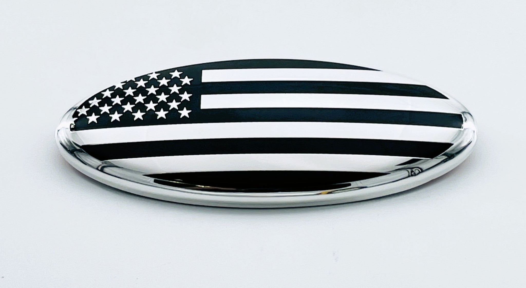 Chrome American Flag Emblem - 7-Zoll-Auto oder LKW-Abzeichen, Patriotic Decal '