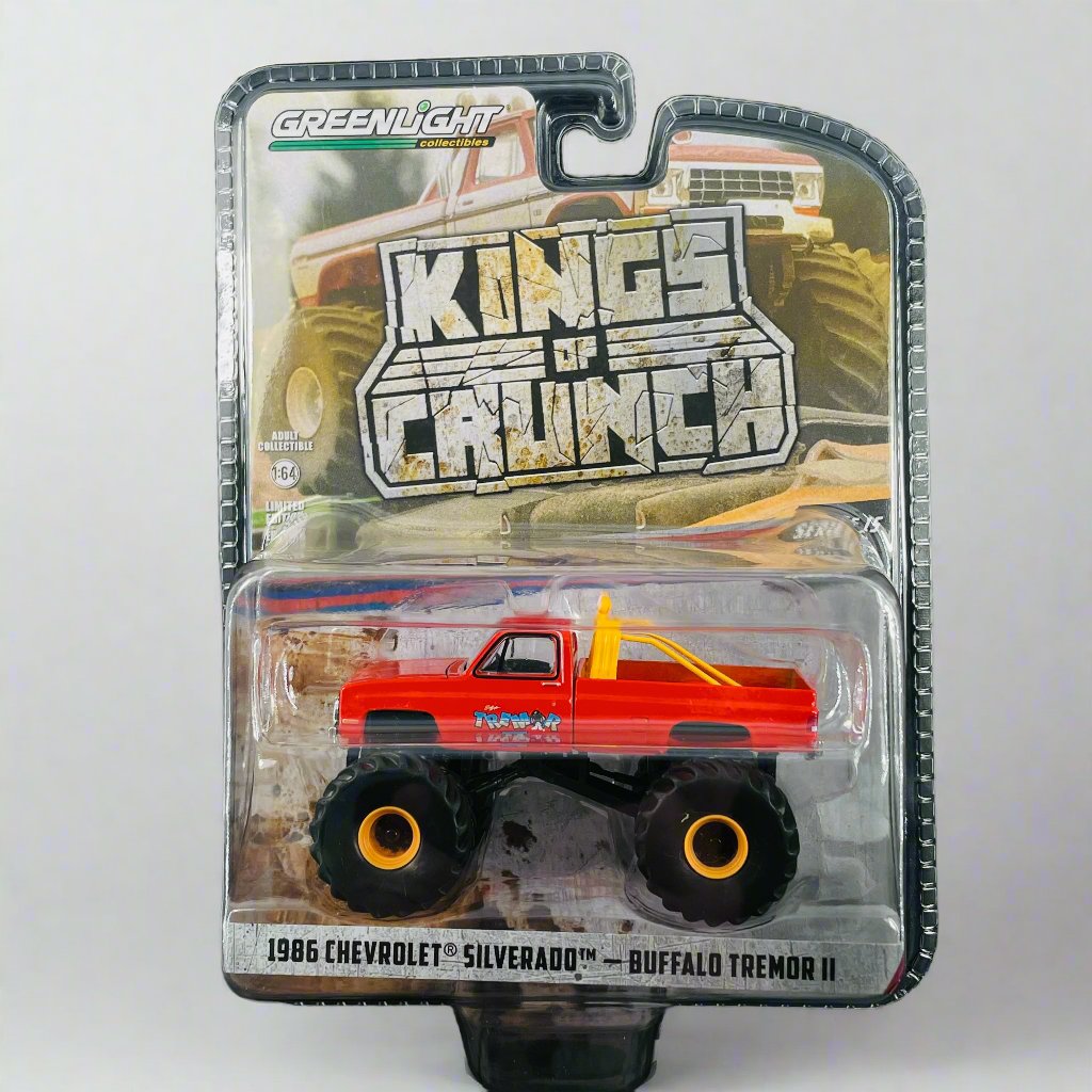 Greenlight 1 64 Diecast 1986 Chevy Silverado Buffalo Tremor II Kings of Crunch