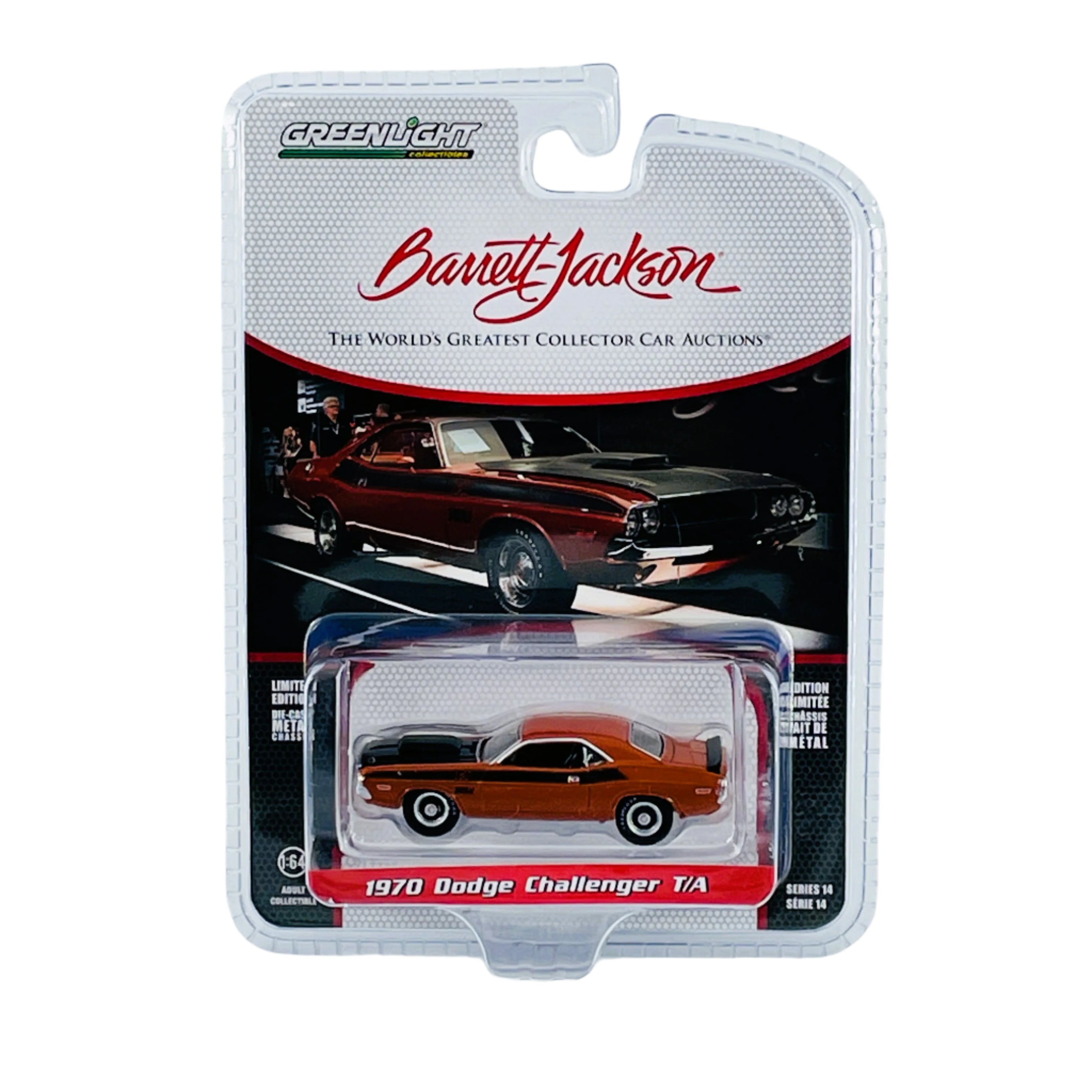 Greenlight 1 64 Diecast Cars 1970 Dodge Challenger T / A Barrett-Jackson S14