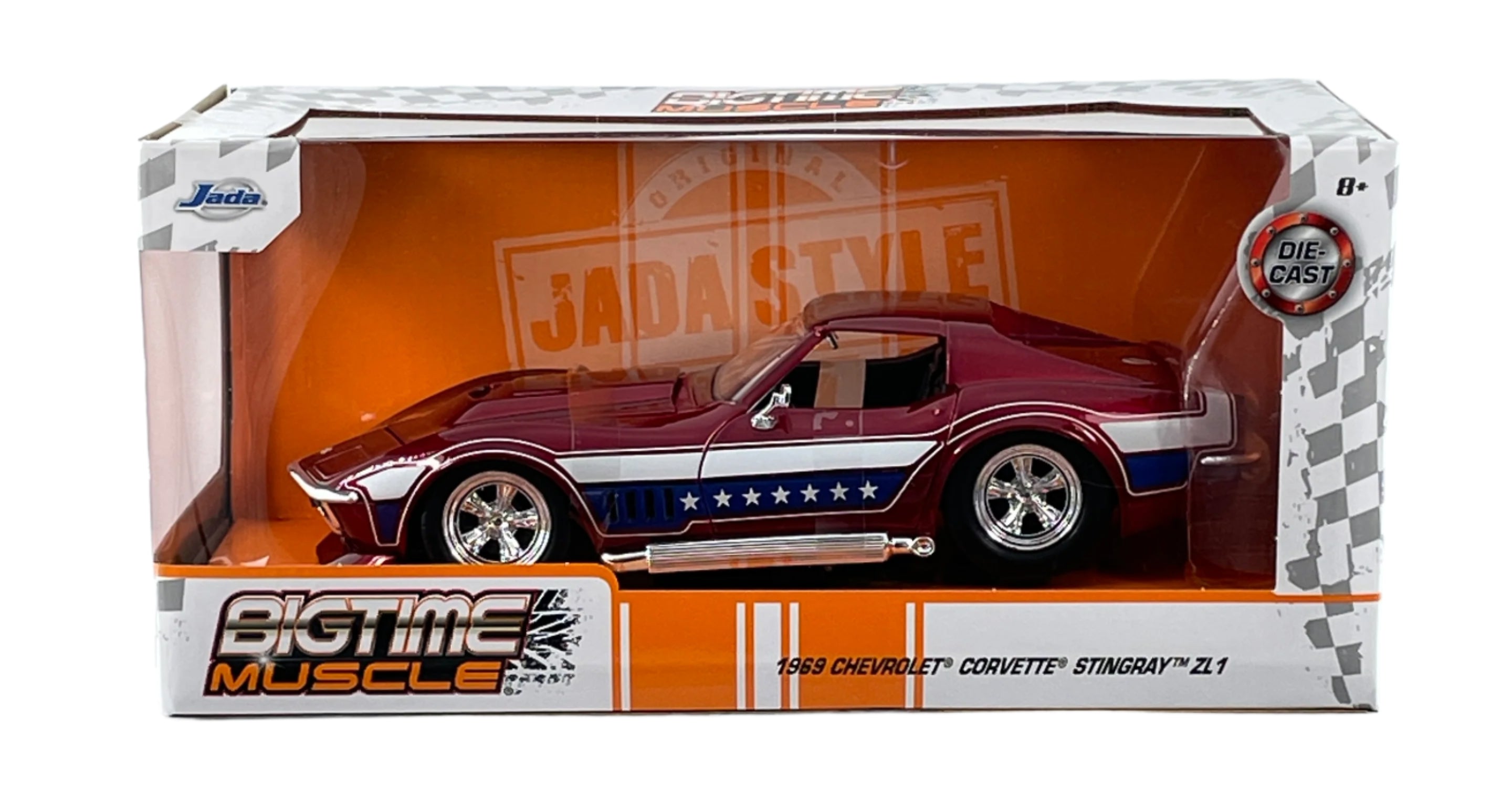 Jada Toys 1:24 Maßstab Die-Cast 1969 Chevrolet Corvette Stingray ZL1 | MAD4Metal