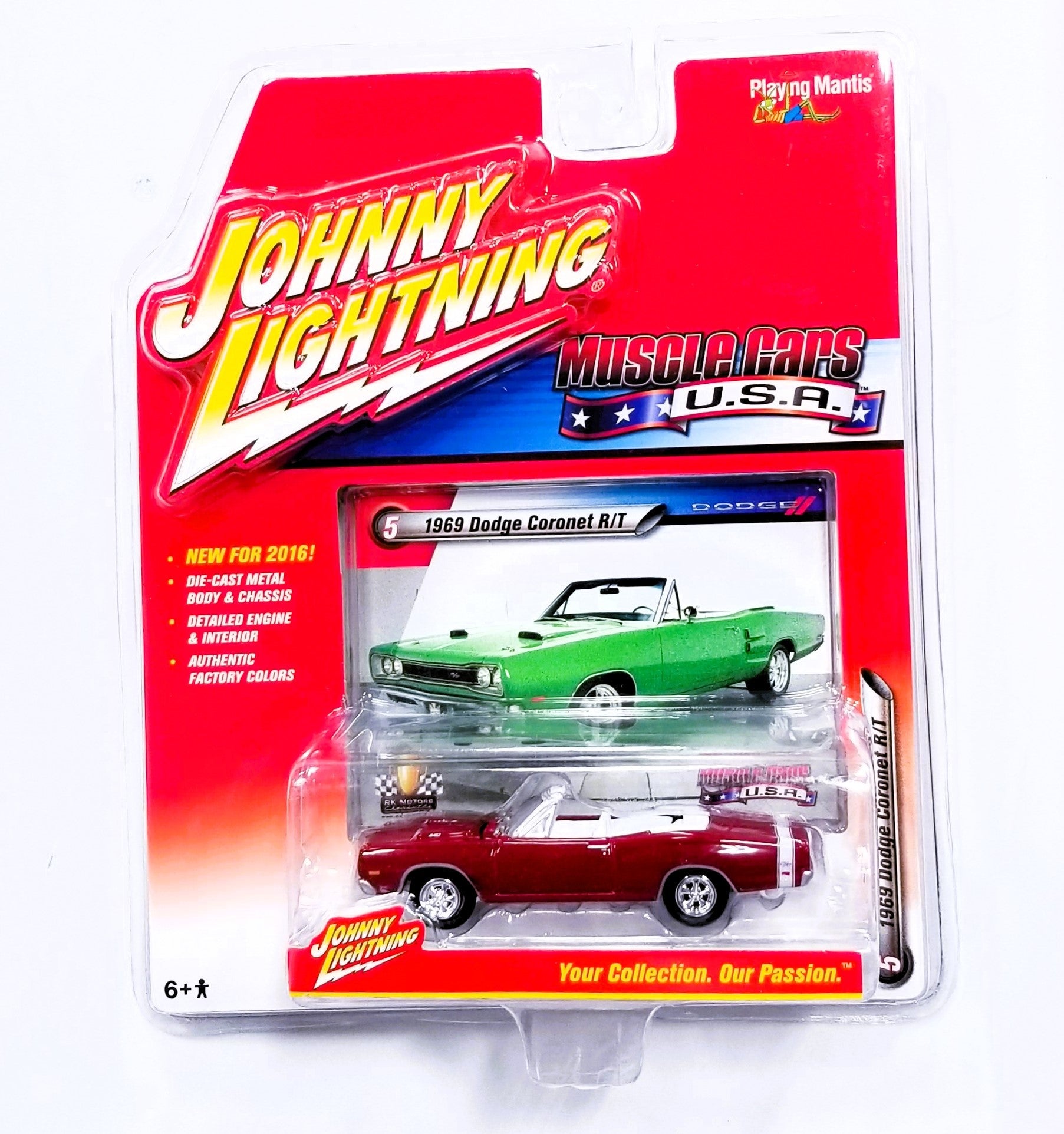 Johnny Lightning Cars 1 64 Scale 1969 Dodge Coronet R / T Die Cast Car R1