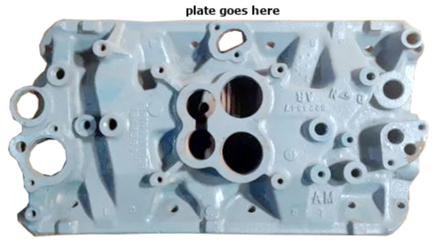 Mad4Metal Intake Manifold Choke Heater Block Off Plate Kit passt auf Jeep V8 304 360 401