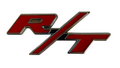 Red & Chrome Metal Custom R / T Auto Emblem Badge 4 'x 2' - Stilvolles Auto Decal Zubehör