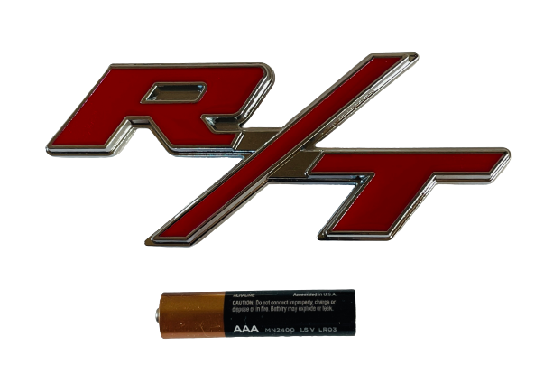 Red & Chrome Metal Custom R / T Auto Emblem Badge 4 'x 2' - Stilvolles Auto Decal Zubehör