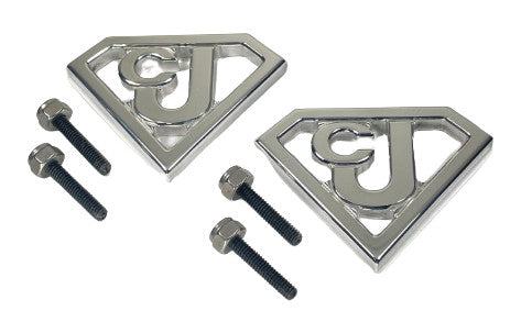 Metall Emblem Auto Fender Badge Set Poliert Billet CNC Aluminium Fits Jeep