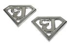 Metall Emblem Auto Fender Badge Set Poliert Billet CNC Aluminium Fits Jeep