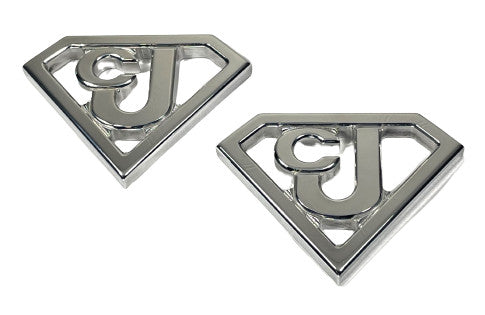 Metall Emblem Auto Fender Badge Set Poliert Billet CNC Aluminium Fits Jeep