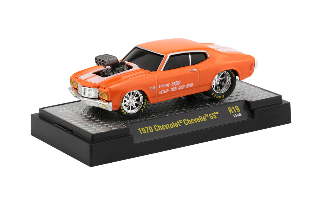 M2 Maschinen 1 64 Gegossene Autos 1970 Chevy Chevelle SS Boden Pounders R19