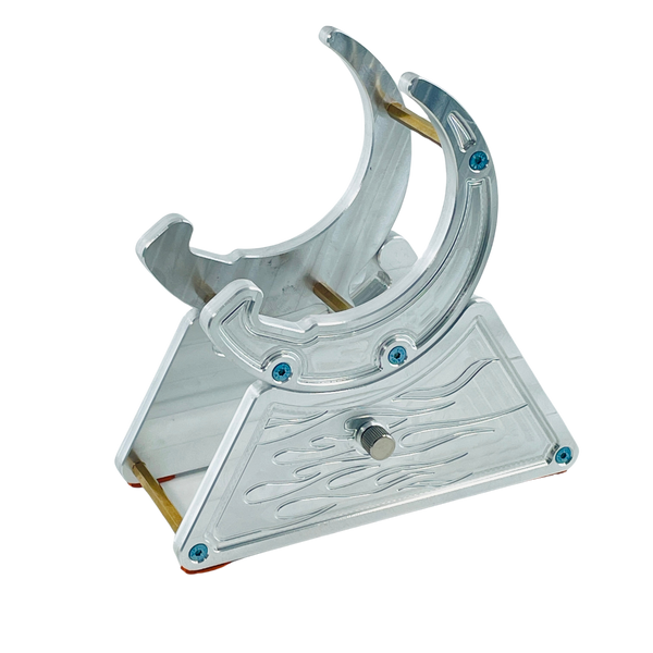 CNC Metal Phone Stand | Hot Rod Flames Design | Car Enthusiast Gift | Made in USA