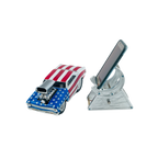 CNC Metal Phone Stand | Hot Rod Flames Design | Car Enthusiast Gift | Made in USA